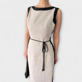 Elegante vestido sem mangas