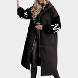 Elegante casaco de inverno com capuz