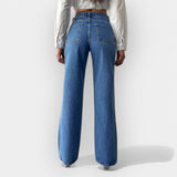 Jeans de cintura subida