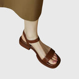 Sandalete ortopédiche in pelle
