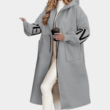 Elegante casaco de inverno com capuz