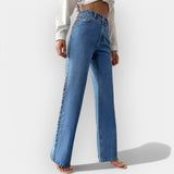Jeans de cintura subida