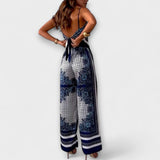 Elegante conjunto de colete e calças