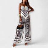 Elegante conjunto de colete e calças