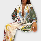Conjunto elegante de duas peças para mulher