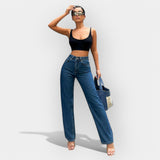 Jeans de cintura subida