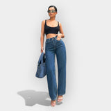 Jeans de cintura subida