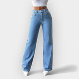 Jeans de cintura subida