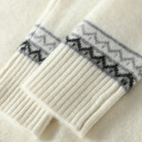 Norvale Alpine -kašmirneule, jossa on jacquard-kuvio