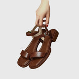 Sandalete ortopédiche in pelle