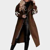 Elegante casaco de inverno com capuz