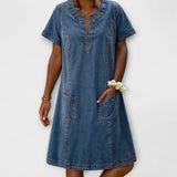 Pehmeä Denim Mekko