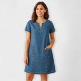 Pehmeä Denim Mekko
